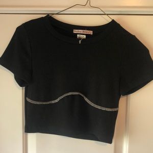 Bailey Rose - Cropped top- stretch material xs- new with tags